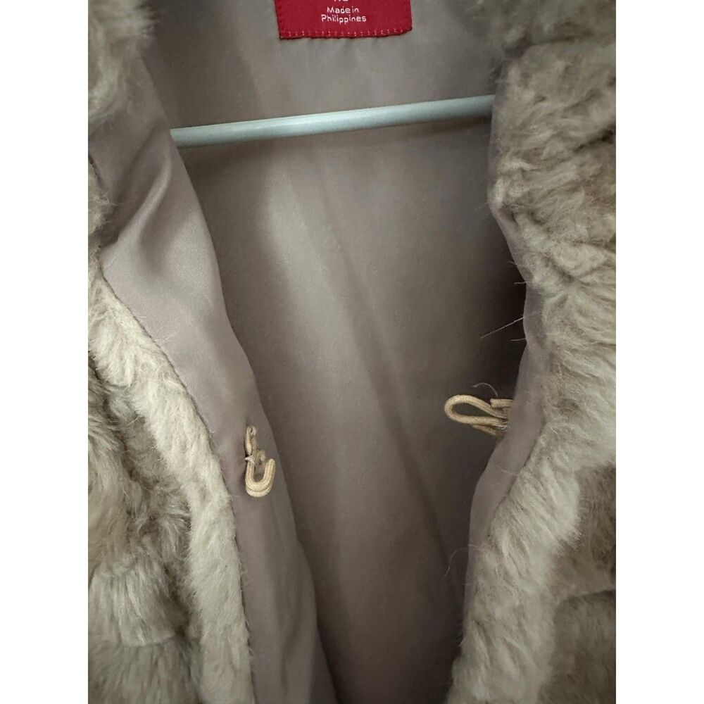 ELLE Faux Fur Vest Women's XS Beige/Taupe - Picture 5 of 5